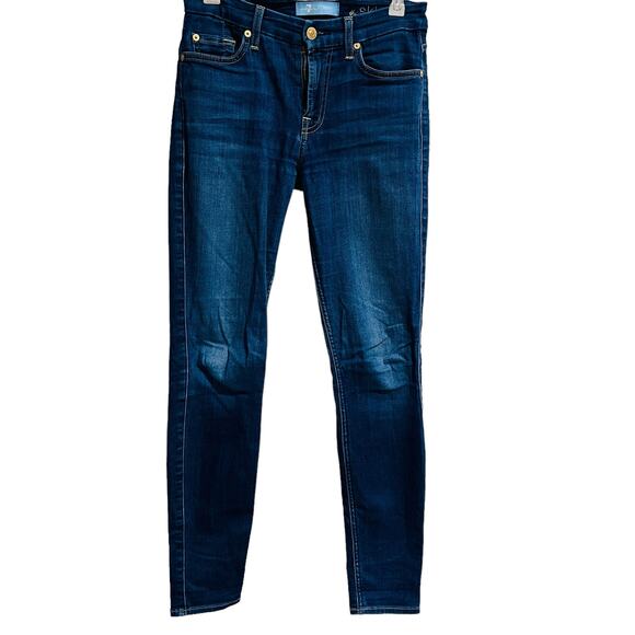 7 for all mankind Jeans Women's Size 25 The Skinny Blair Medium Wash 28" Inseam - Picture 1 of 9